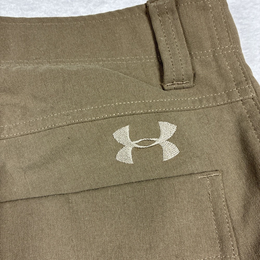 Under Armour Men's Cargo Shorts Brown Nylon Heavy Size 30 Utility Outdoors - Picture 4 of 8